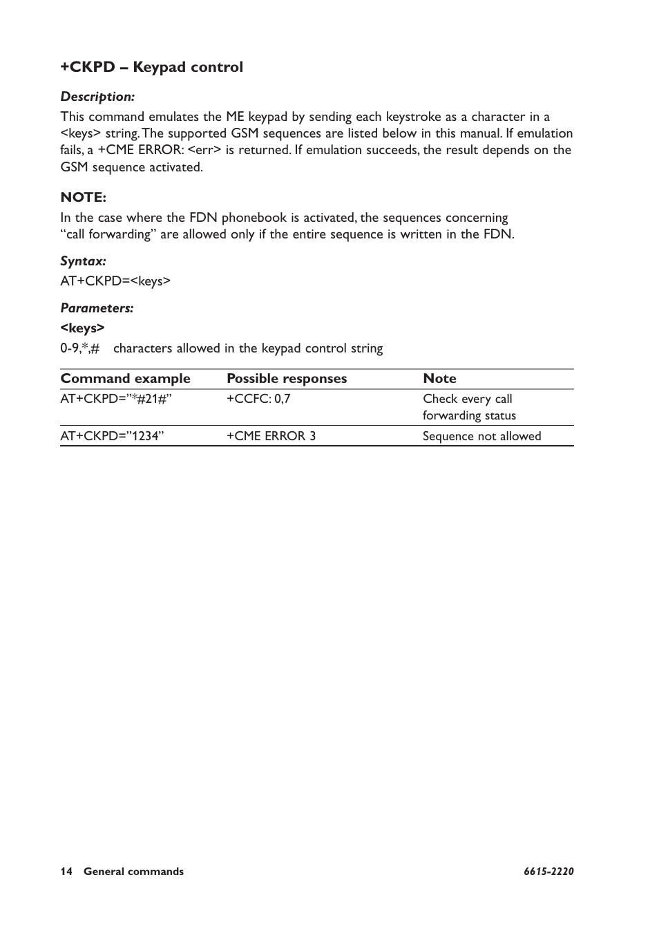 Ckpd – keypad control | Westermo GDW-11 User Manual | Page 14 / 380