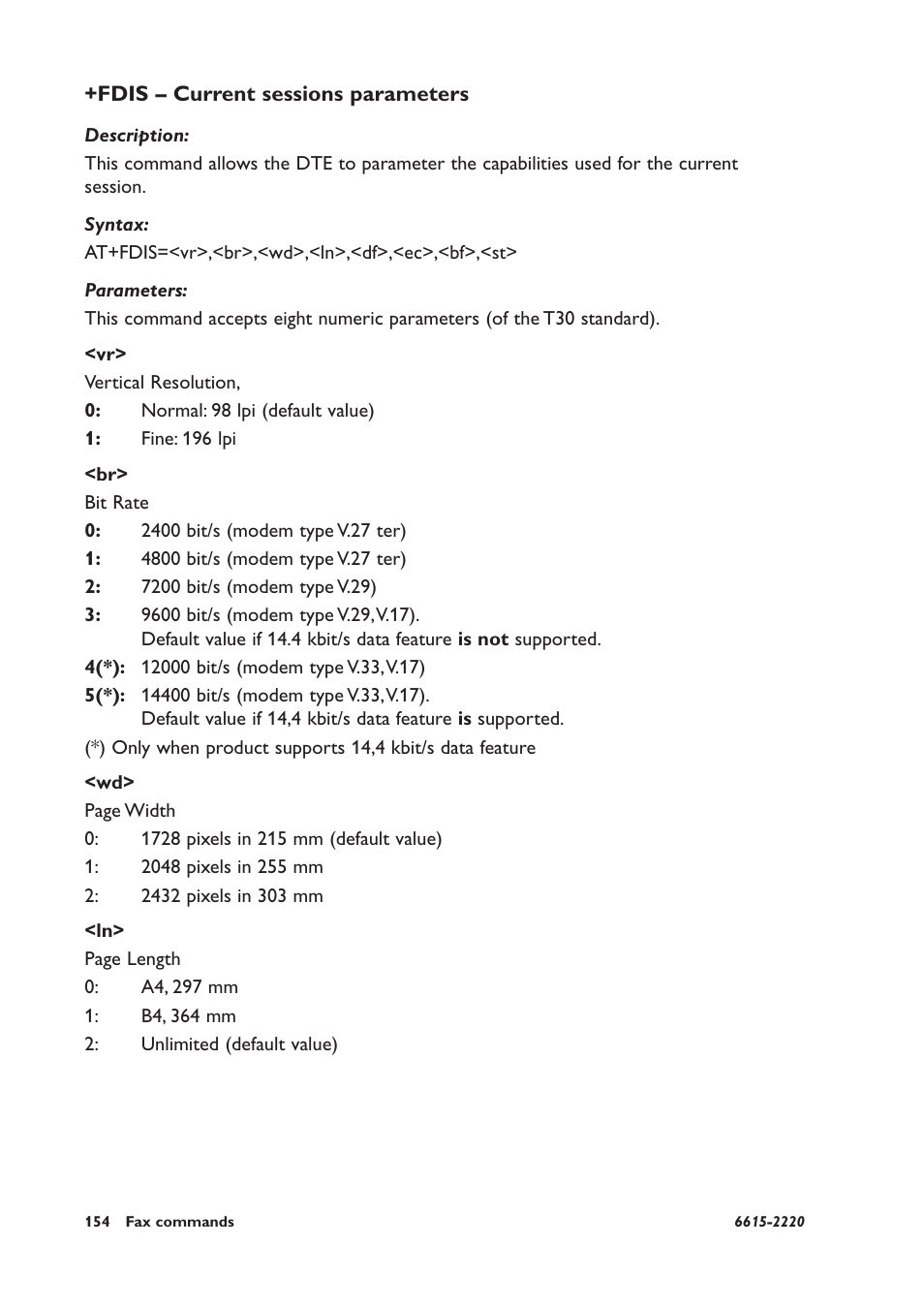 Fdis – current sessions parameters | Westermo GDW-11 User Manual | Page 154 / 380