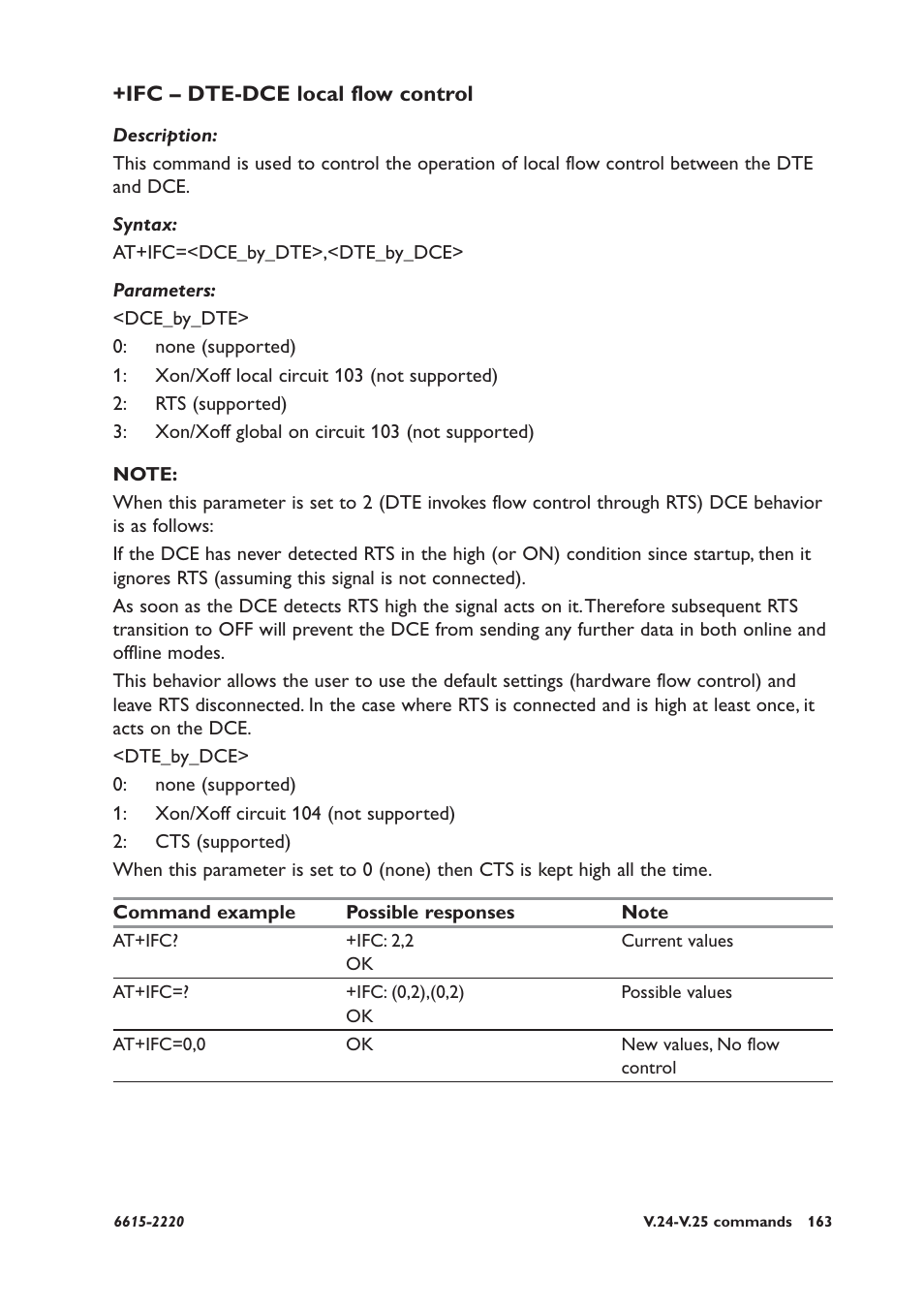 Ifc – dte-dce local flow control | Westermo GDW-11 User Manual | Page 163 / 380