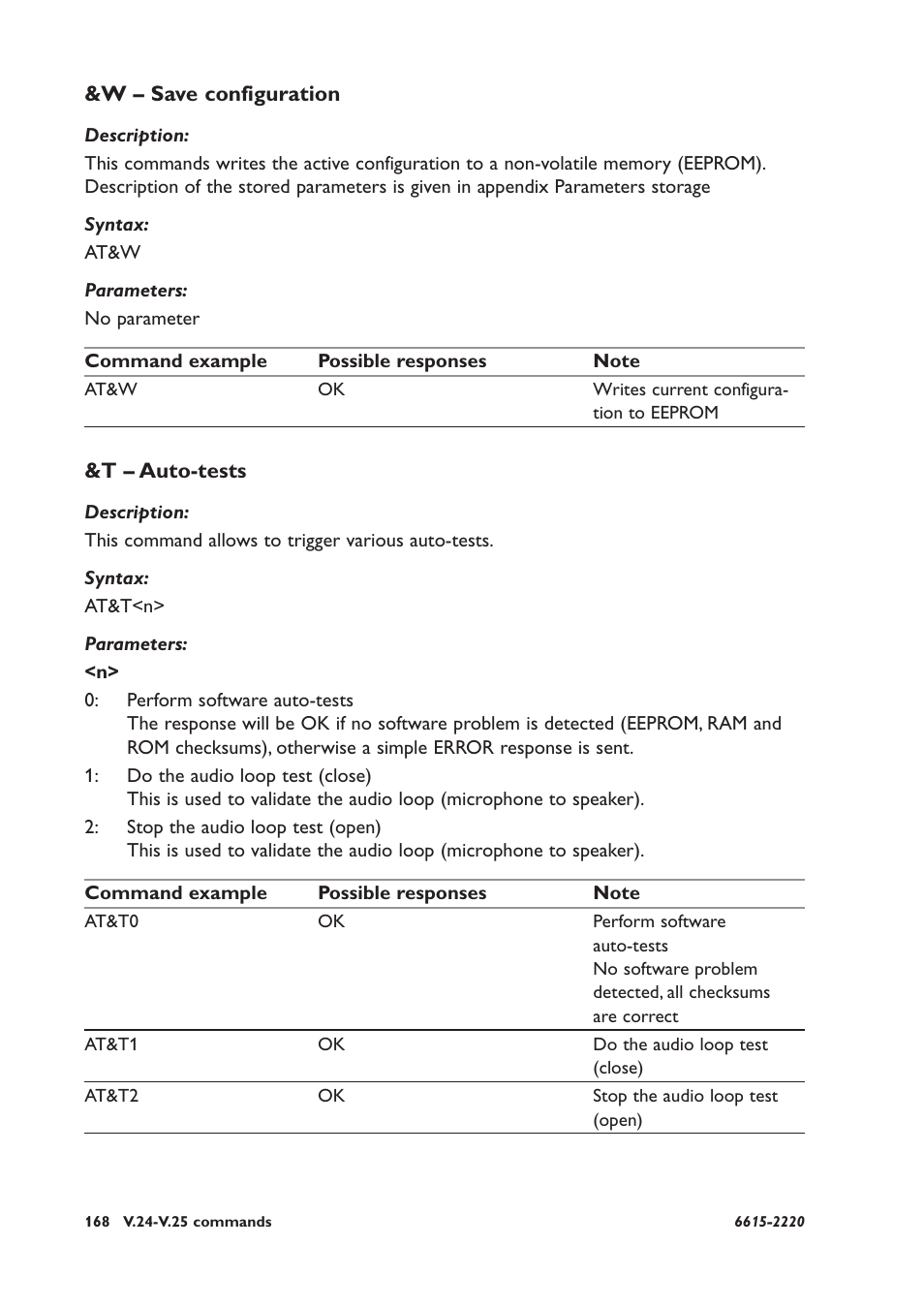 W – save configuration, T – auto-tests | Westermo GDW-11 User Manual | Page 168 / 380