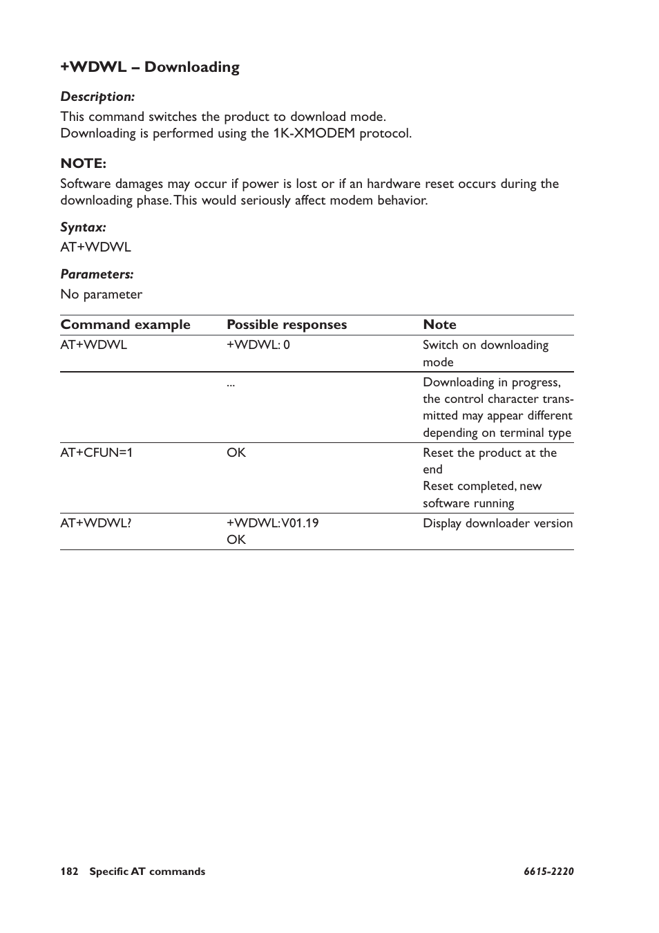 Wdwl – downloading | Westermo GDW-11 User Manual | Page 182 / 380