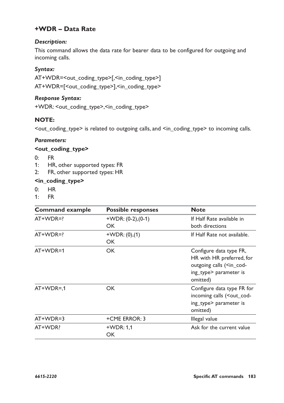 Wdr – data rate | Westermo GDW-11 User Manual | Page 183 / 380