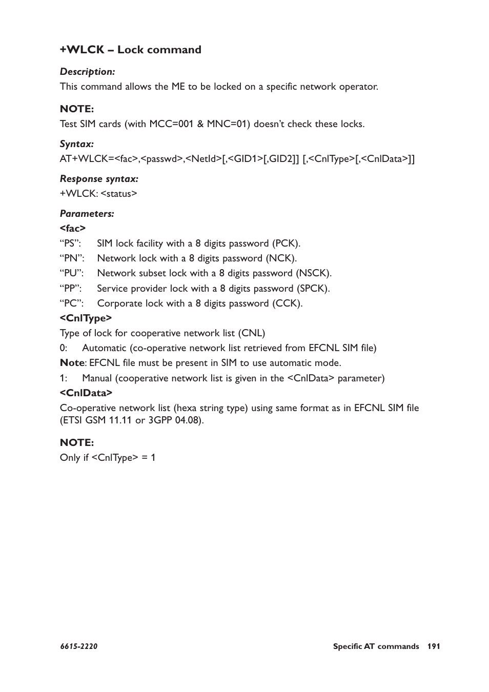 Wlck – lock command | Westermo GDW-11 User Manual | Page 191 / 380