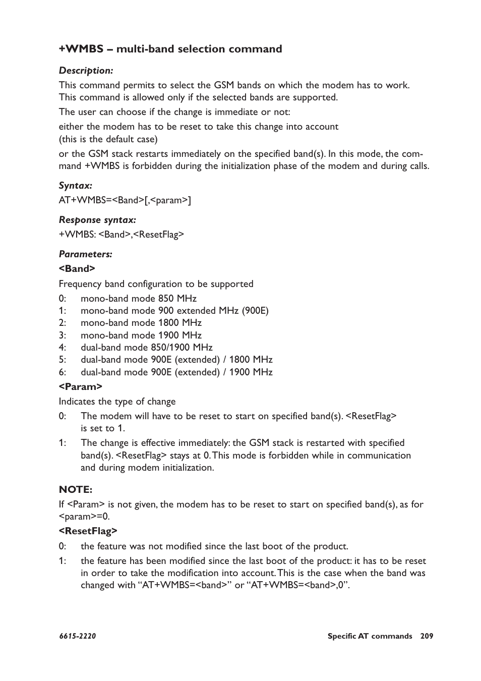 Wmbs – multi-band selection command | Westermo GDW-11 User Manual | Page 209 / 380