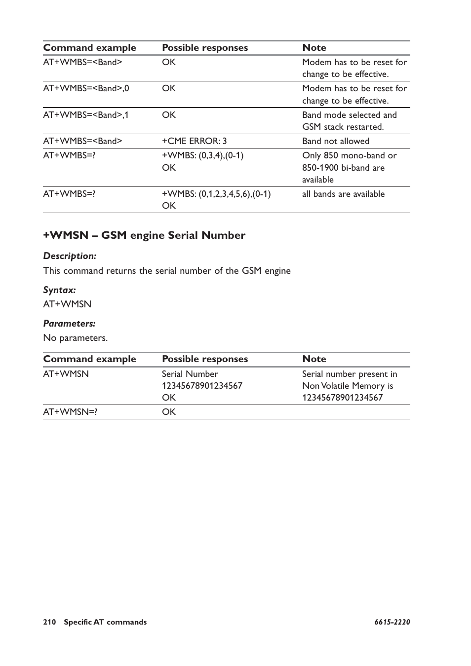 Wmsn – gsm engine serial number | Westermo GDW-11 User Manual | Page 210 / 380