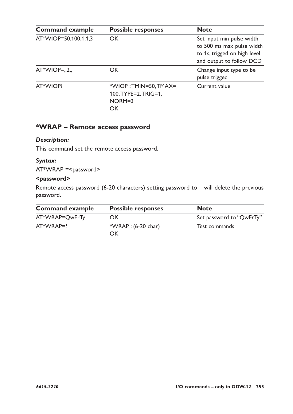 Wrap – remote access password | Westermo GDW-11 User Manual | Page 255 / 380