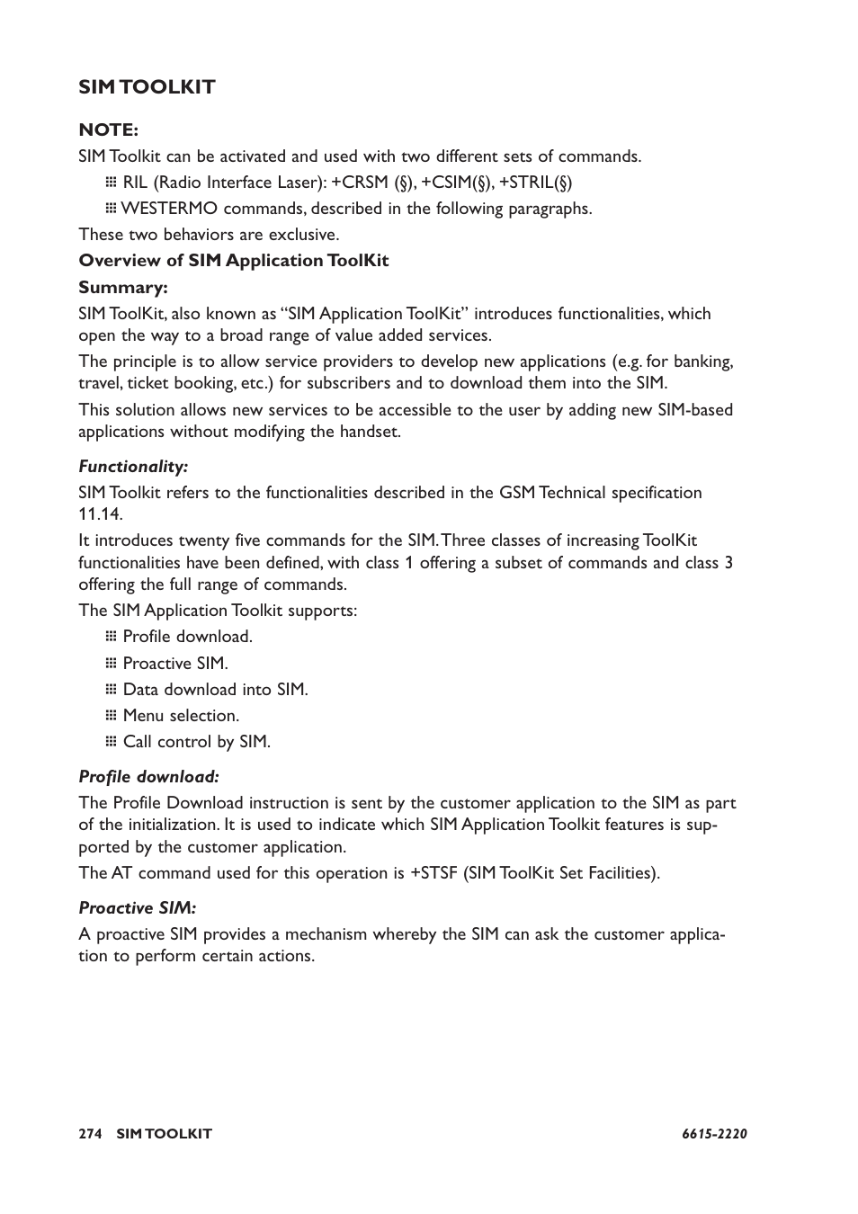 Sim toolkit, Overview of sim application toolkit | Westermo GDW-11 User Manual | Page 274 / 380