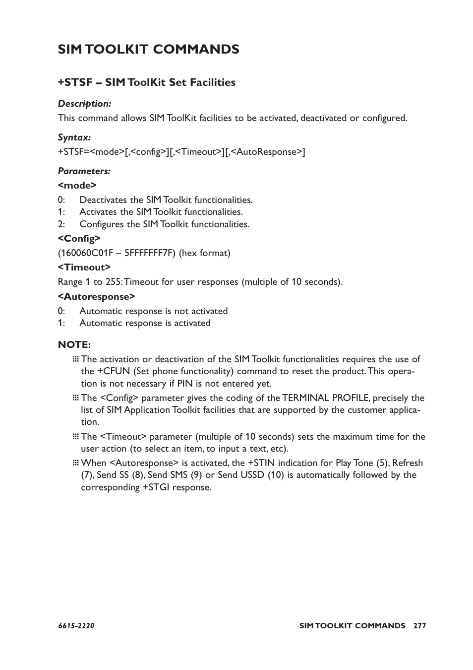 Sim toolkit commands, Stsf – sim toolkit set facilities | Westermo GDW-11 User Manual | Page 277 / 380