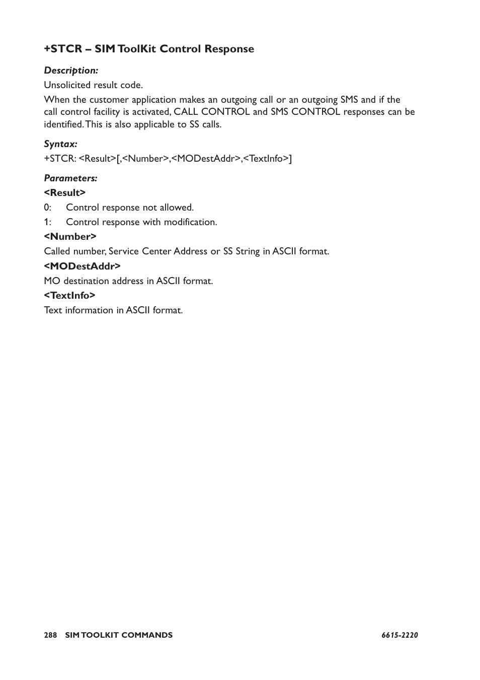Stcr – sim toolkit control response | Westermo GDW-11 User Manual | Page 288 / 380