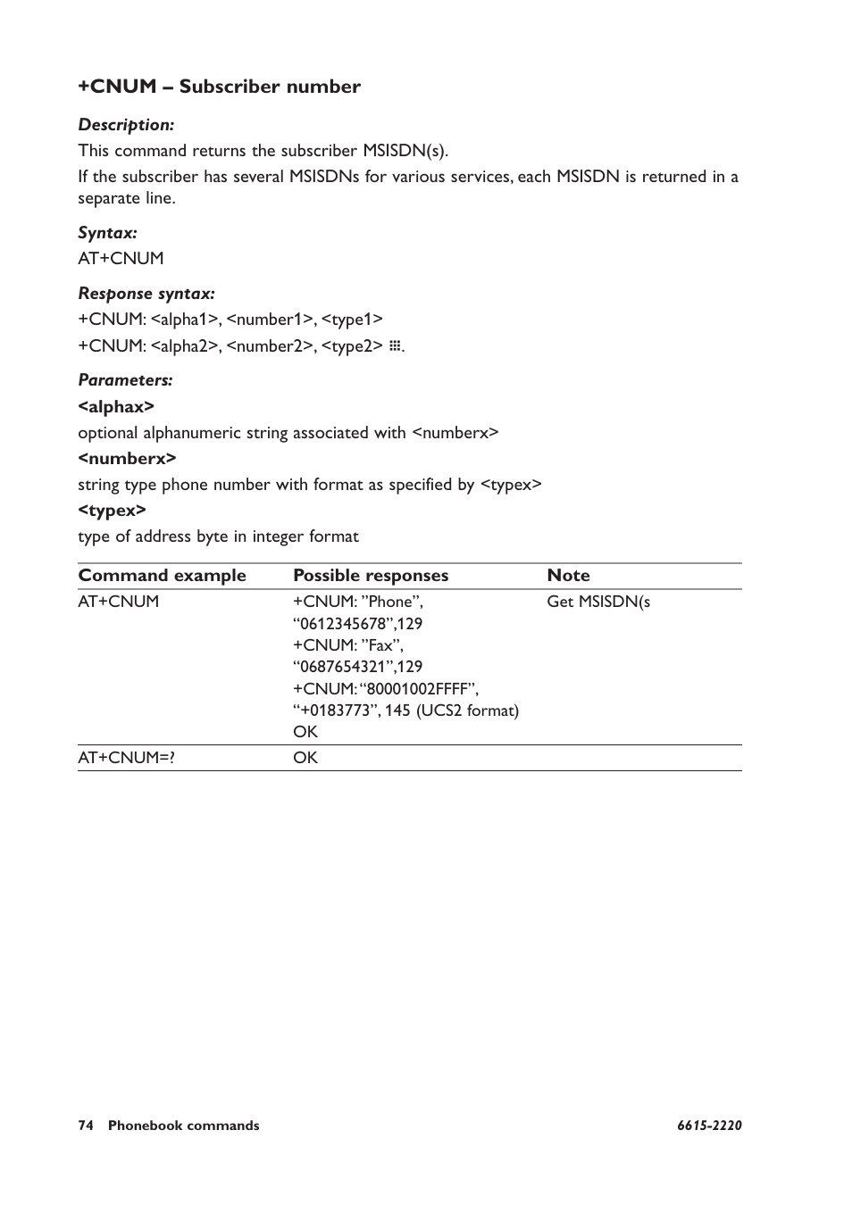 Cnum – subscriber number | Westermo GDW-11 User Manual | Page 74 / 380