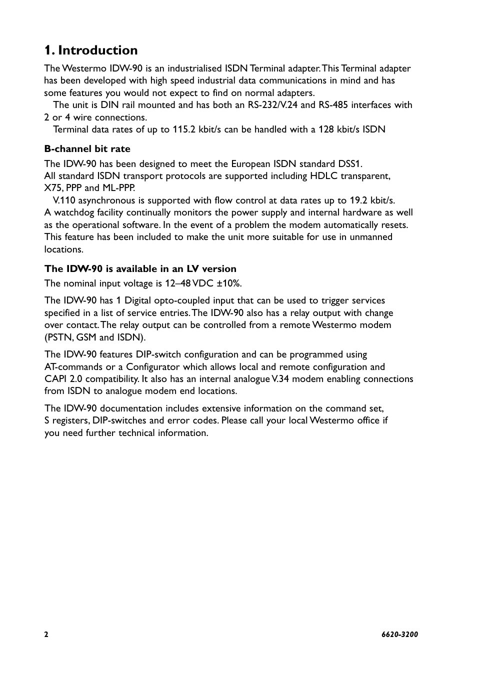 Introduction | Westermo IDW-90 AT User Manual | Page 2 / 97