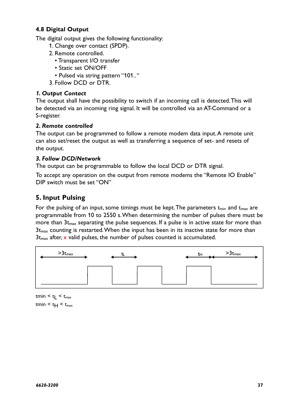 Input pulsing | Westermo IDW-90 AT User Manual | Page 37 / 97