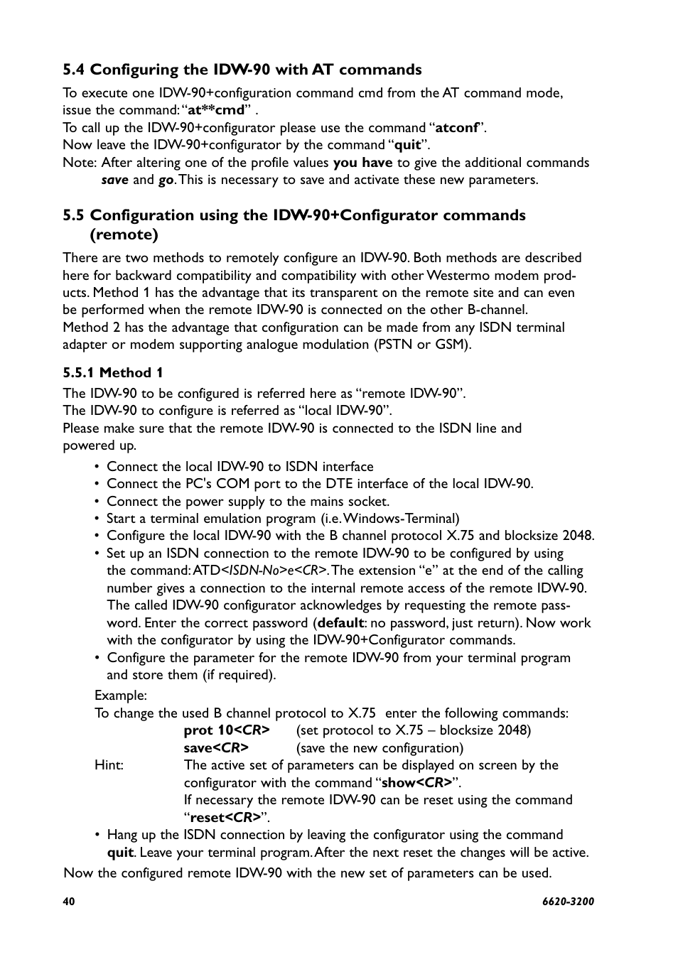Westermo IDW-90 AT User Manual | Page 40 / 97