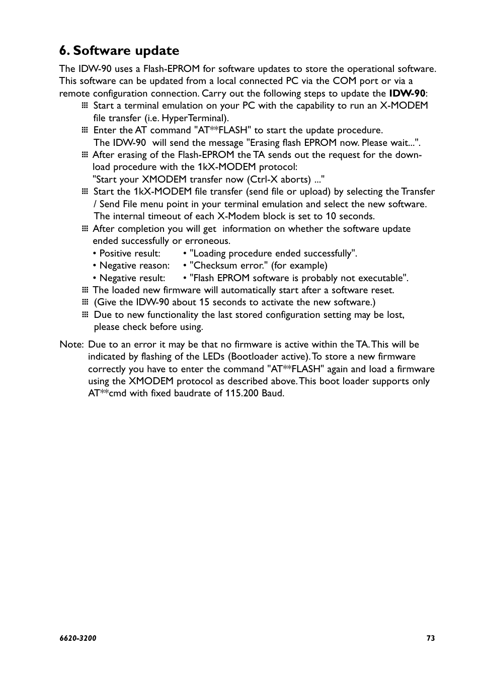 Software update | Westermo IDW-90 AT User Manual | Page 73 / 97