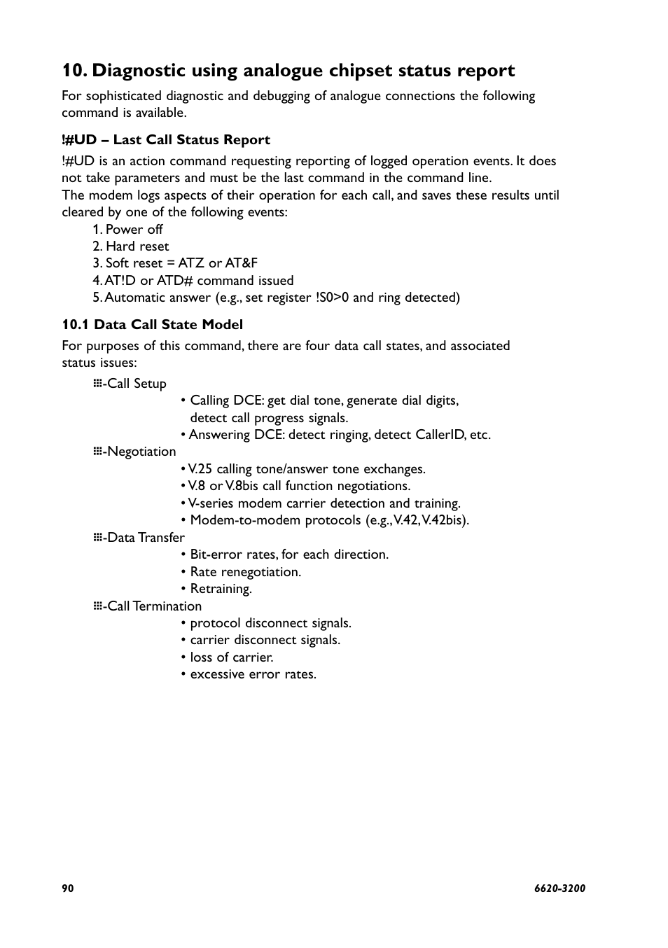 Diagnostic using analogue chipset status report | Westermo IDW-90 AT User Manual | Page 90 / 97