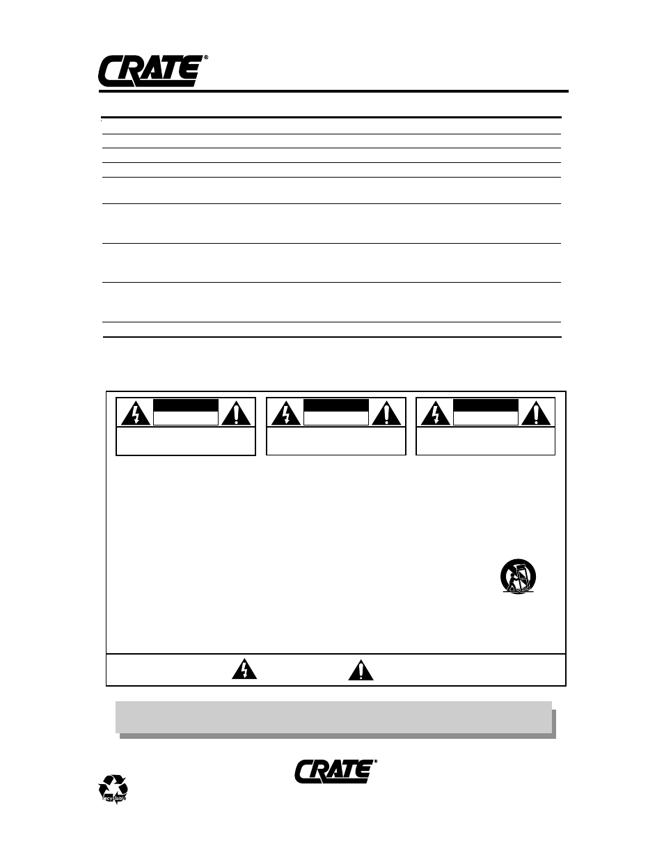 Gx-65 amplifier, Gx-65 technical specifications | Crate Amplifiers GX-65 User Manual | Page 4 / 4