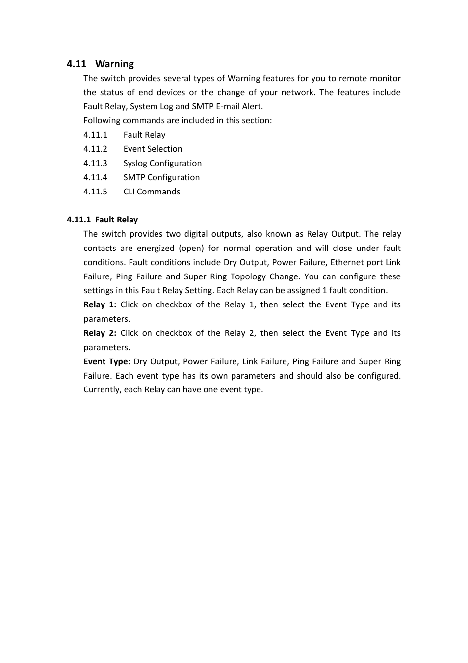 Warning | Westermo MDI-112-F4G User Manual | Page 132 / 175