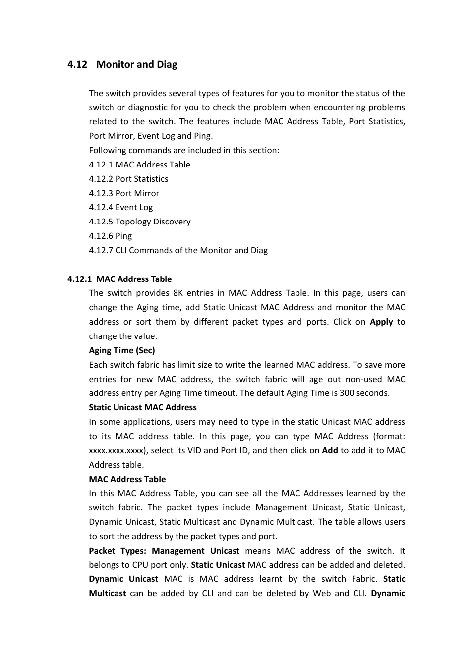 Monitor and diag | Westermo MDI-112-F4G User Manual | Page 144 / 175
