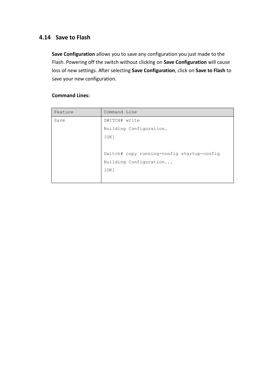 Save to flash, 14 save to flash | Westermo MDI-112-F4G User Manual | Page 155 / 175