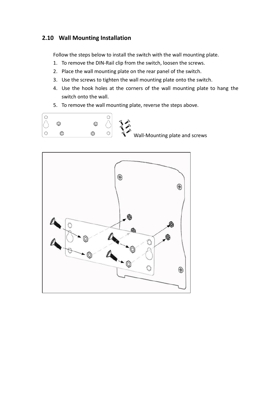 Wall mounting installation, 10 wall mounting installation | Westermo MDI-112-F4G User Manual | Page 16 / 175