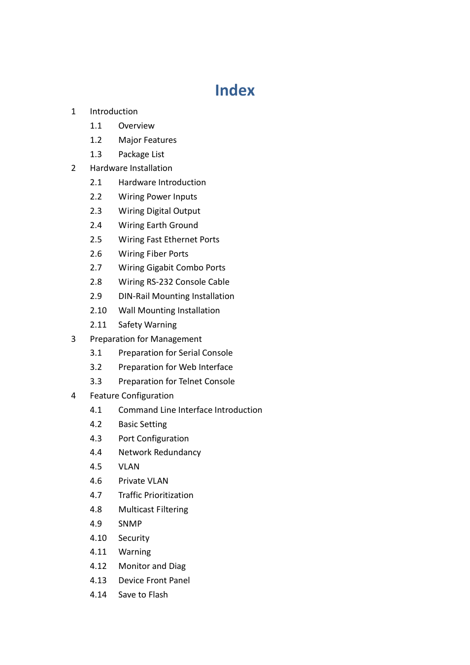 Index | Westermo MDI-112-F4G User Manual | Page 4 / 175