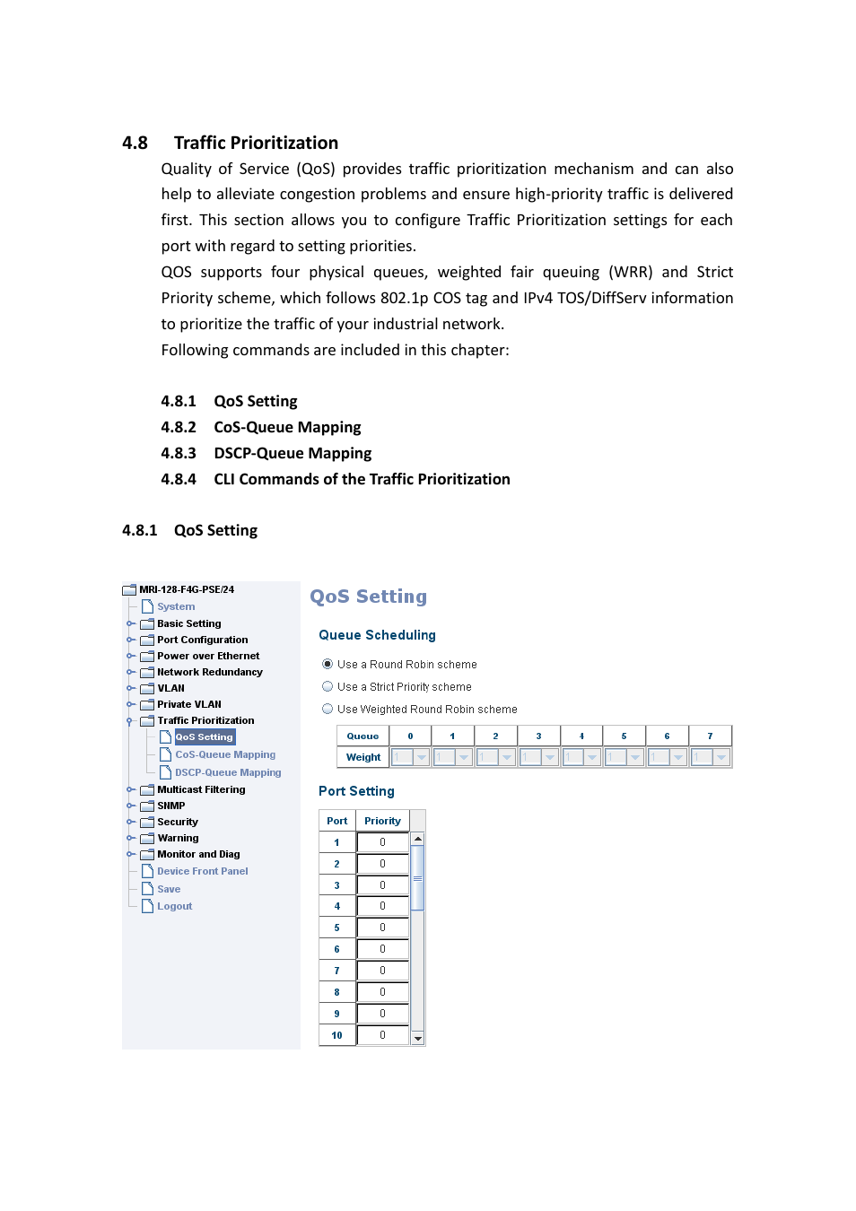 Traffic prioritization | Westermo MRI-128-F4G-PSE24 User Manual | Page 114 / 169