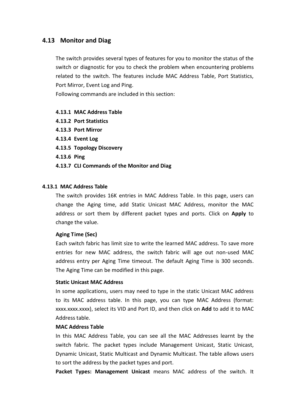 Monitor and diag | Westermo MRI-128-F4G-PSE24 User Manual | Page 153 / 169