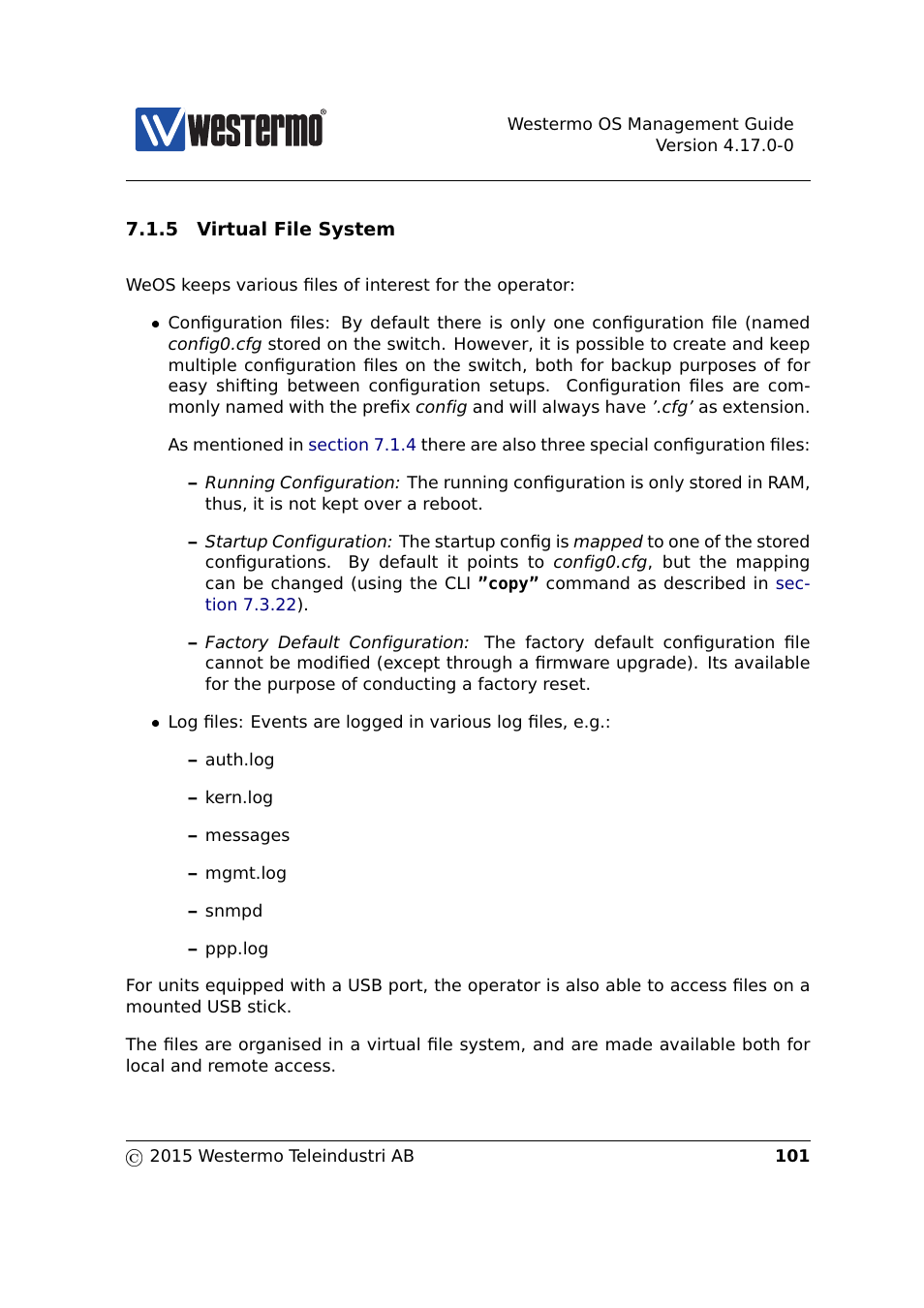 Section 7.1.5 | Westermo RedFox Series User Manual | Page 101 / 977