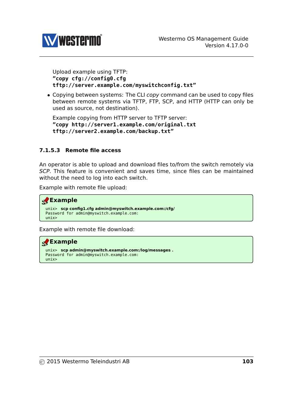 Section 7.1.5.3 | Westermo RedFox Series User Manual | Page 103 / 977