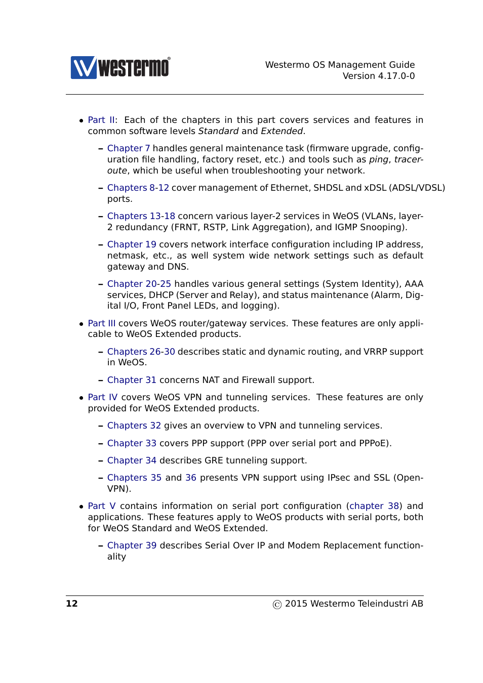 Westermo RedFox Series User Manual | Page 12 / 977