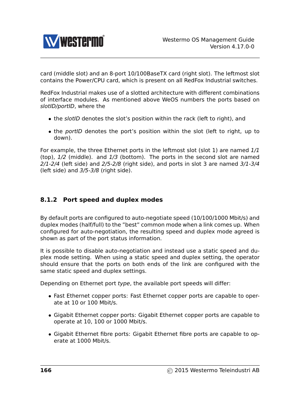 Section 8.1.2 | Westermo RedFox Series User Manual | Page 166 / 977