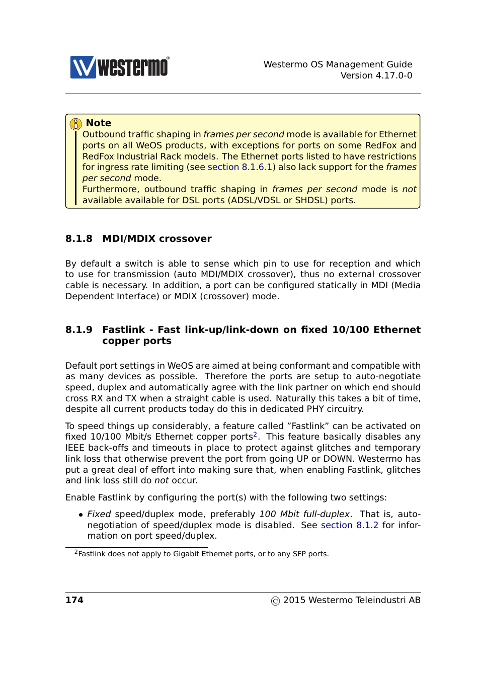Section 8.1.8, Section 8.1.9 | Westermo RedFox Series User Manual | Page 174 / 977