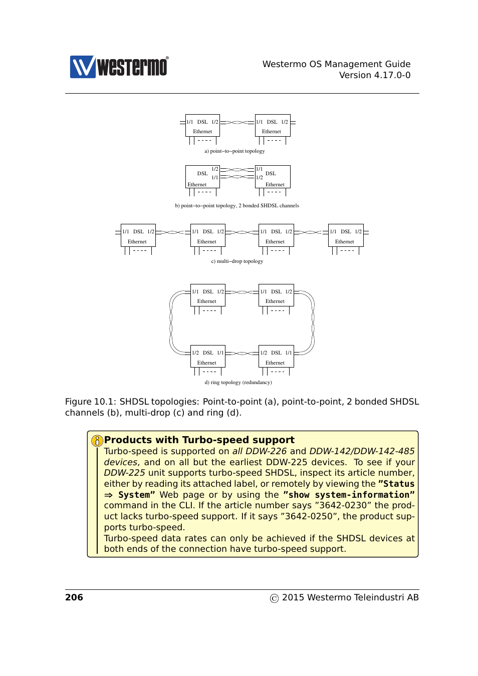 Fig. 10.1, Products with turbo-speed support | Westermo RedFox Series User Manual | Page 206 / 977