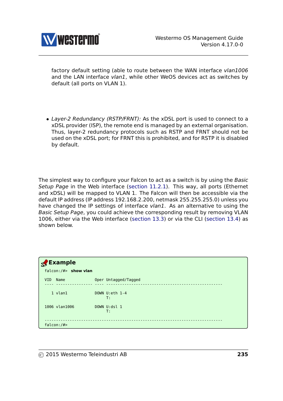 Example | Westermo RedFox Series User Manual | Page 235 / 977