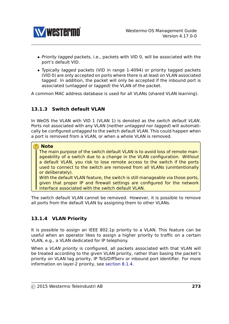 Sec. 13.1.4, Section 13.1.3, Section 13.1.4 | Westermo RedFox Series User Manual | Page 273 / 977