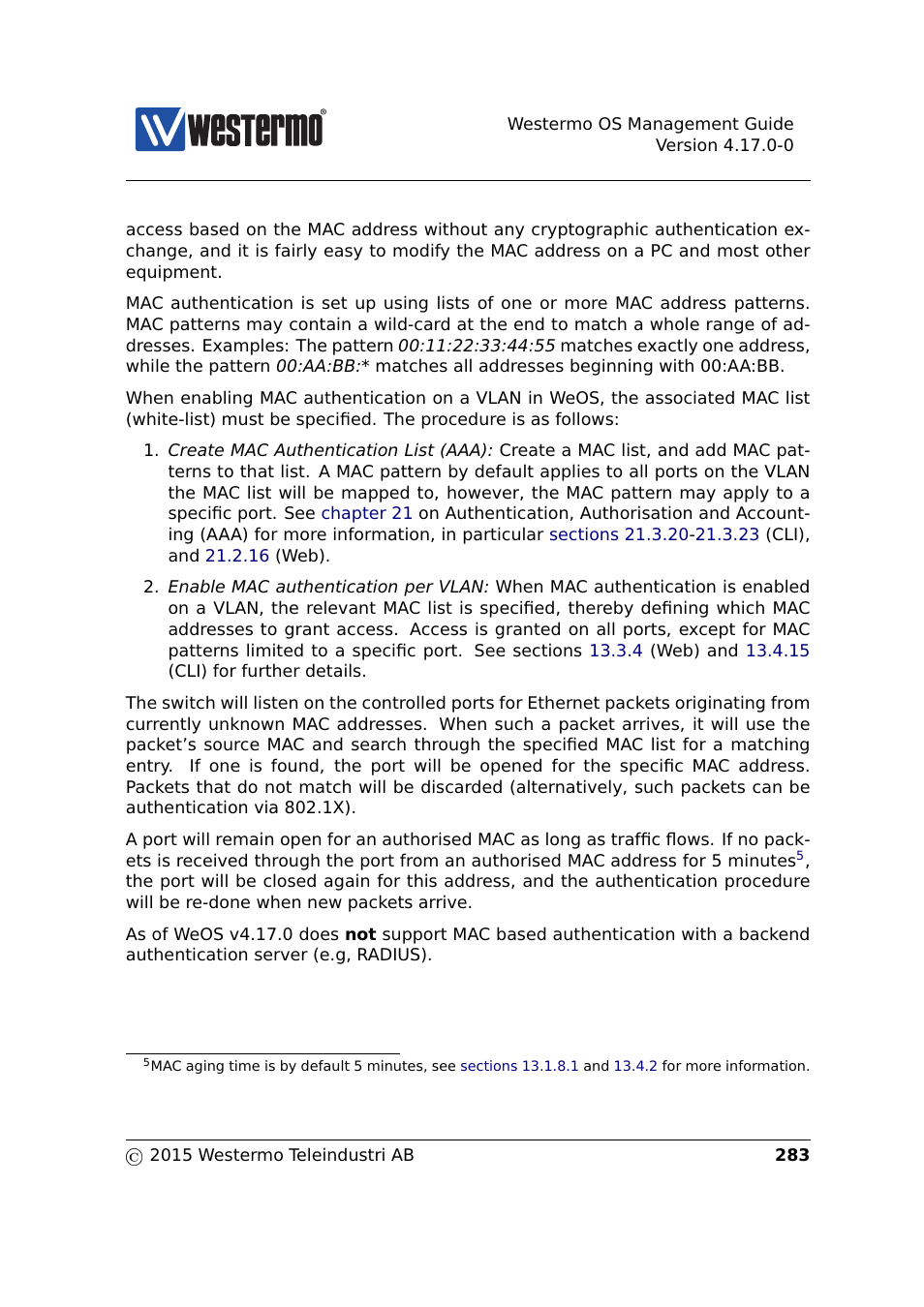 Westermo RedFox Series User Manual | Page 283 / 977