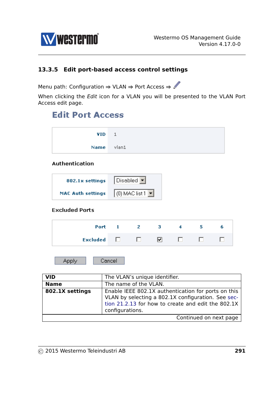 Section 13.3.5 | Westermo RedFox Series User Manual | Page 291 / 977