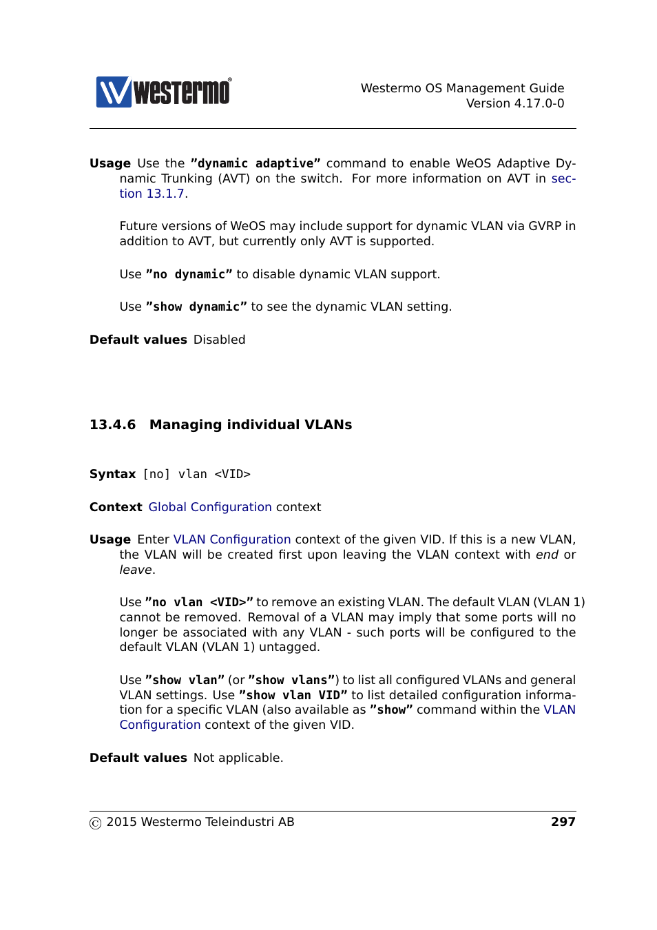 Section 13.4.6 | Westermo RedFox Series User Manual | Page 297 / 977