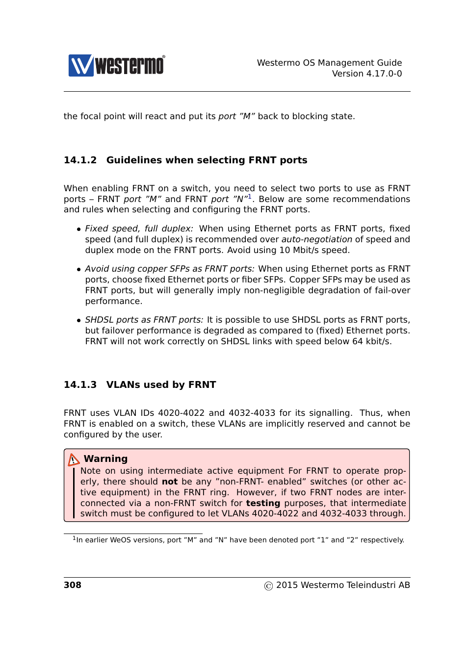Section 14.1.3 | Westermo RedFox Series User Manual | Page 308 / 977