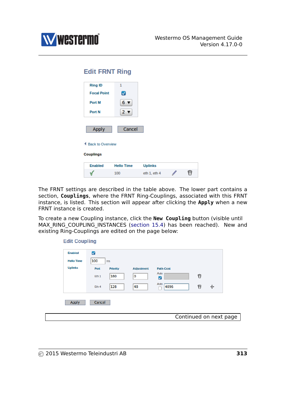 Westermo RedFox Series User Manual | Page 313 / 977