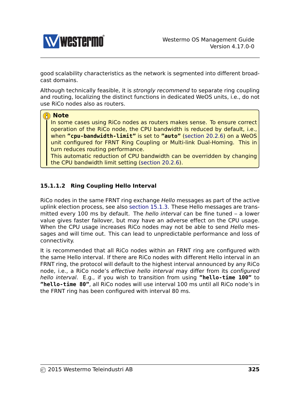 Section 15.1.1.2 | Westermo RedFox Series User Manual | Page 325 / 977