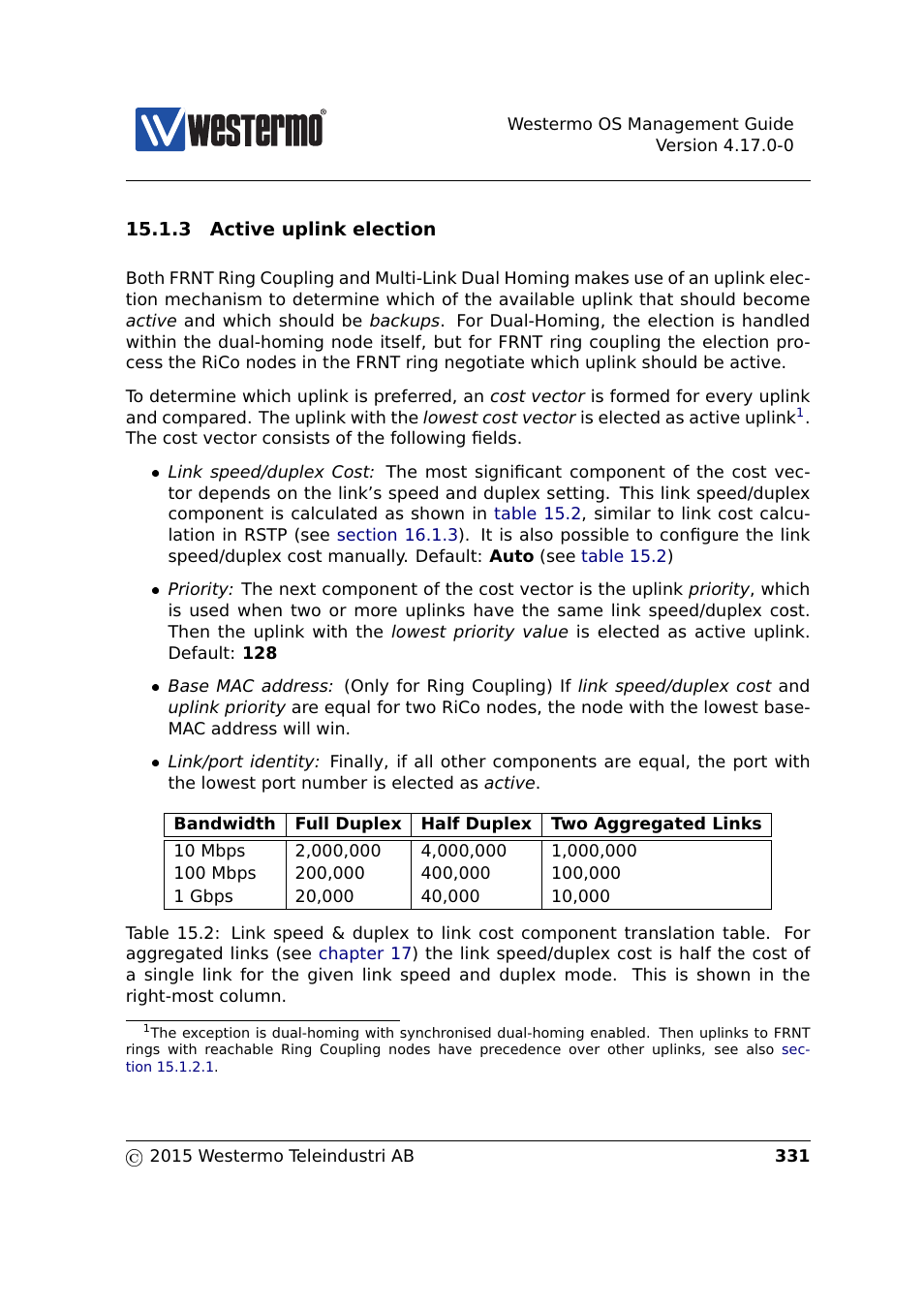 Section 15.1.3 | Westermo RedFox Series User Manual | Page 331 / 977