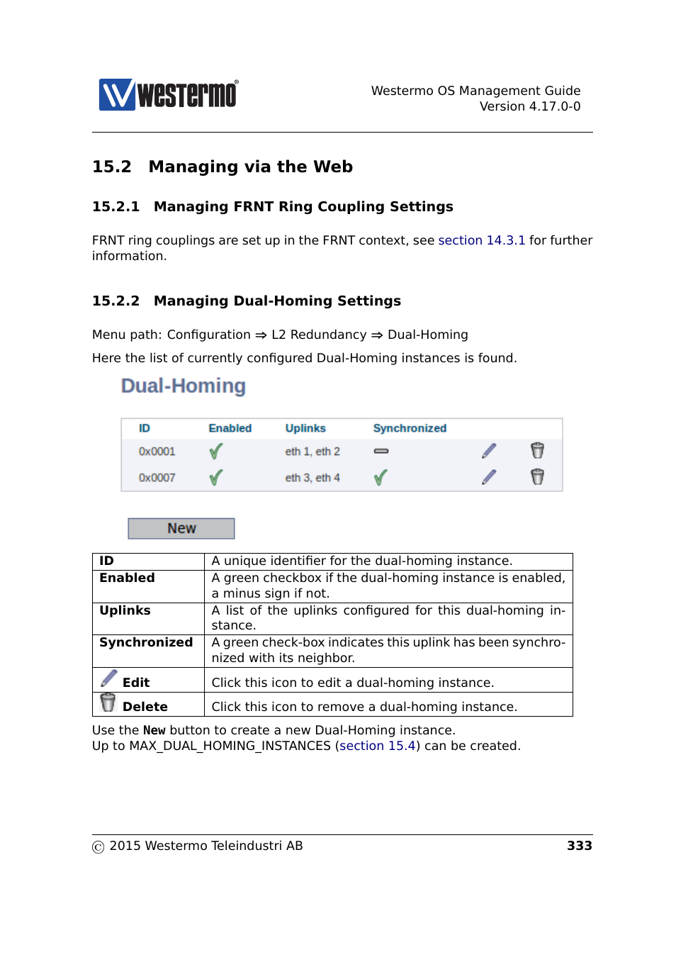 2 managing via the web | Westermo RedFox Series User Manual | Page 333 / 977