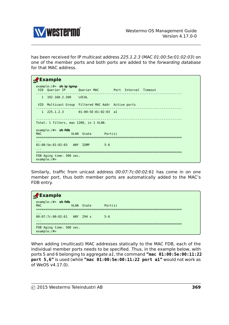 Example | Westermo RedFox Series User Manual | Page 369 / 977