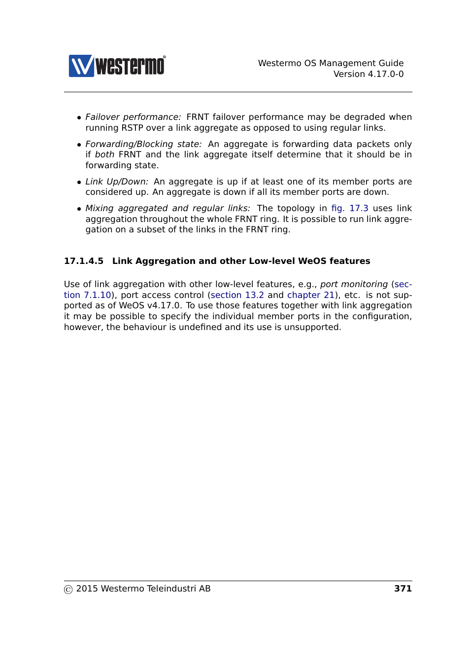 Westermo RedFox Series User Manual | Page 371 / 977
