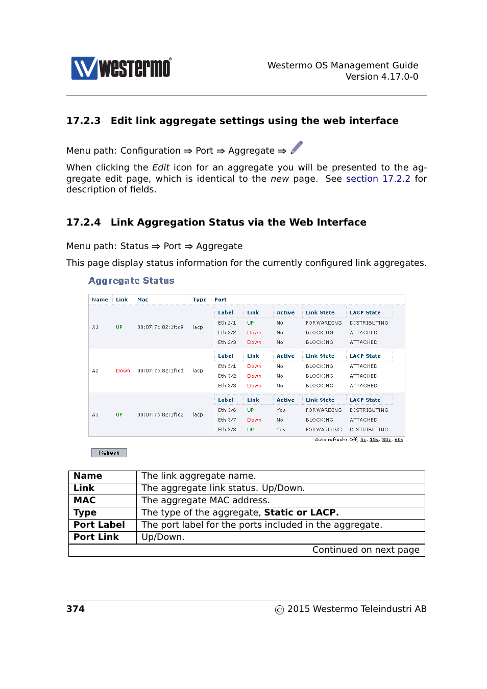 Westermo RedFox Series User Manual | Page 374 / 977