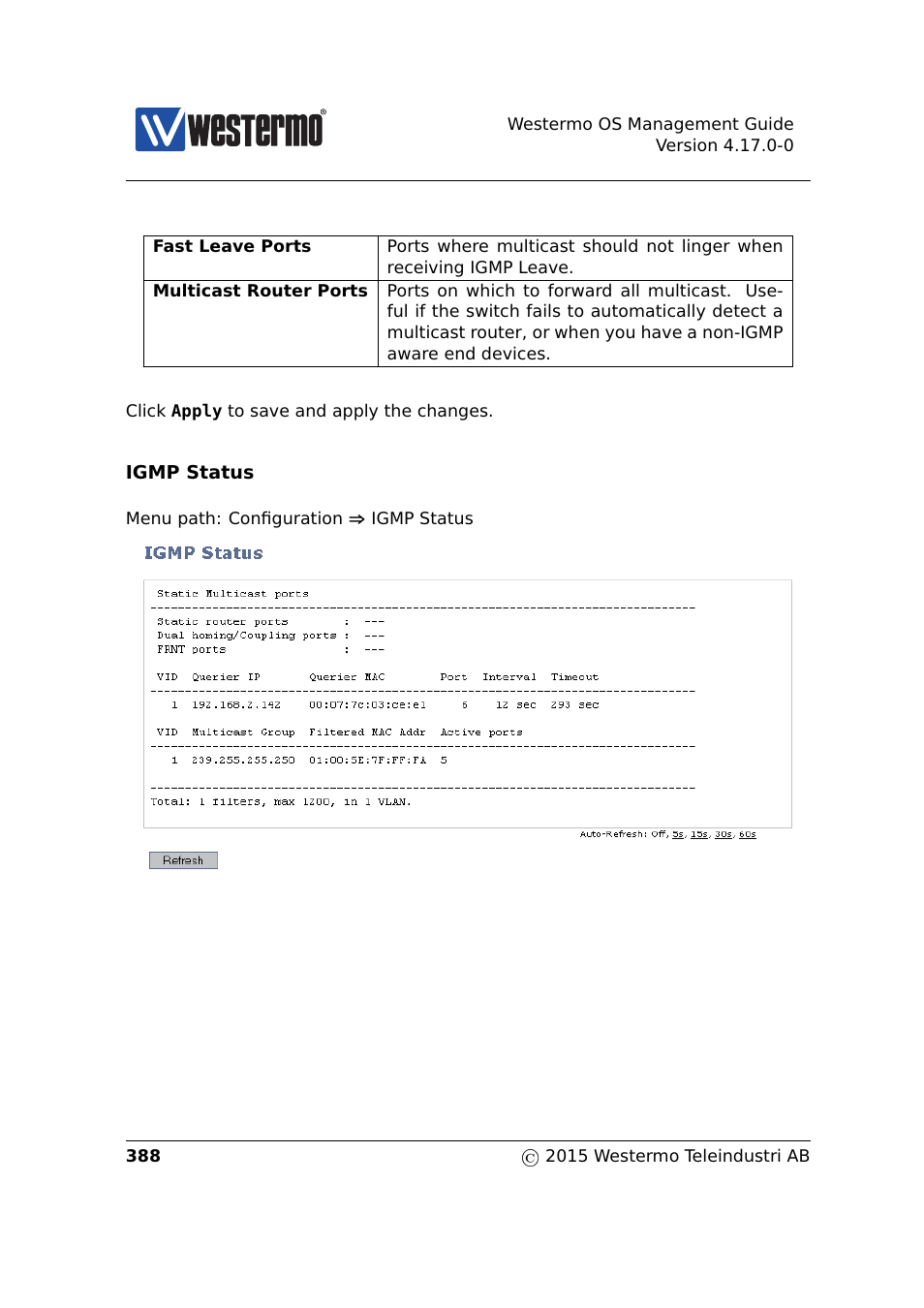 Westermo RedFox Series User Manual | Page 388 / 977