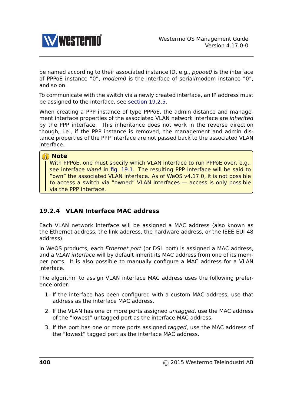 Section 19.2.4 | Westermo RedFox Series User Manual | Page 400 / 977