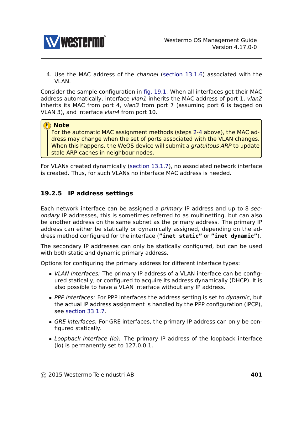 Section 19.2.5 | Westermo RedFox Series User Manual | Page 401 / 977