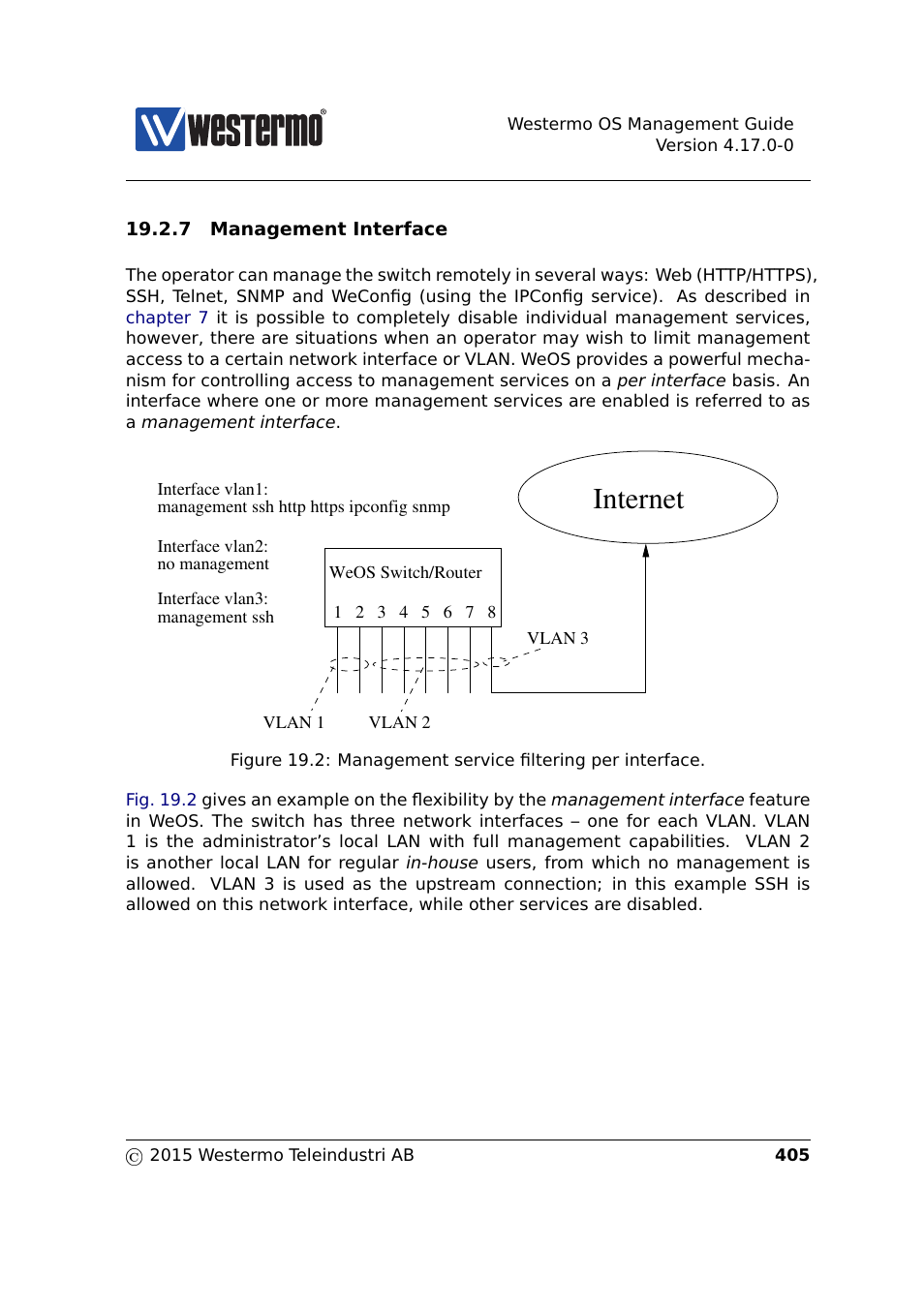 Section 19.2.7, Internet | Westermo RedFox Series User Manual | Page 405 / 977